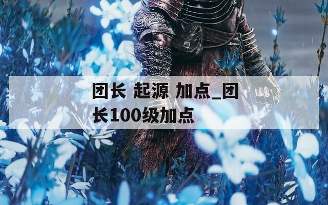 团长 起源 加点_团长100级加点