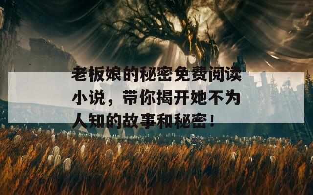 老板娘的秘密免费阅读小说，带你揭开她不为人知的故事和秘密！