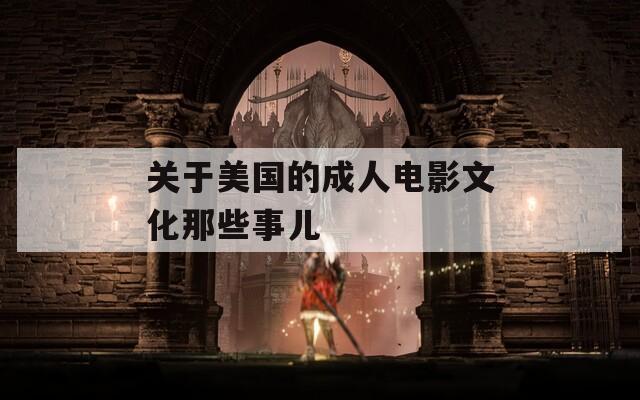 关于美国的成人电影文化那些事儿
