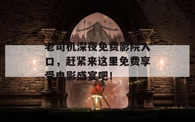 老司机深夜免费影院入口，赶紧来这里免费享受电影盛宴吧！