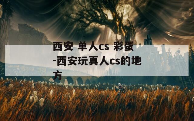 西安 单人cs 彩蛋-西安玩真人cs的地方