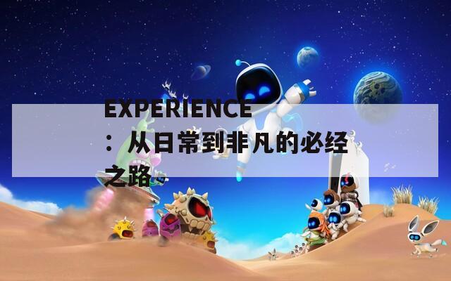 EXPERIENCE：从日常到非凡的必经之路