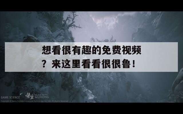 想看很有趣的免费视频？来这里看看很很鲁！