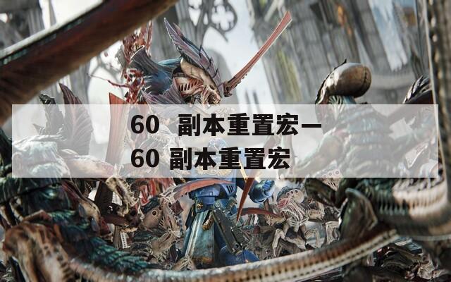 60  副本重置宏—60 副本重置宏