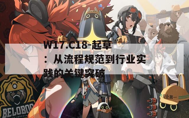 W17.C18-起草：从流程规范到行业实践的关键突破