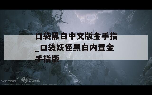 口袋黑白中文版金手指_口袋妖怪黑白内置金手指版