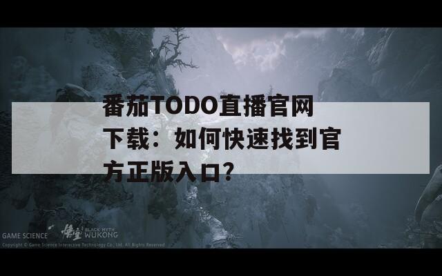 番茄TODO直播官网下载：如何快速找到官方正版入口？